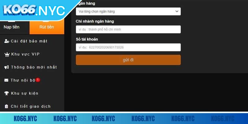 Nạp Rút Tiền Ko66 1 Nạp rút tiền KO66 nhanh chóng, an toàn